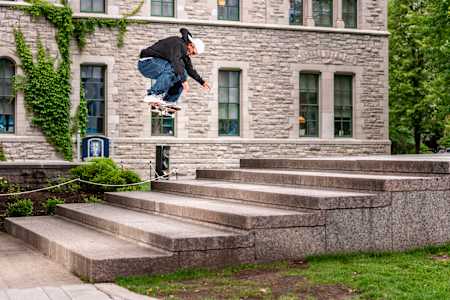 TJ Rogers skateboards in Ottawa on June 21, 2021.