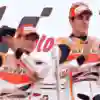 Dani Pedrosa & Marc Márquez sur le podium