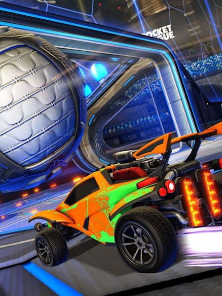 Goalmouth action from Rocket League.