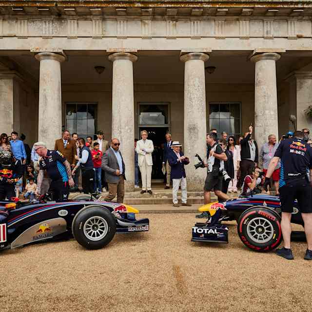 Christian Klien and Mark Webber are seen at Goodwood Festival of Speed 2024 Chichester, United Kingdom on July 14 2024