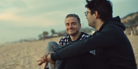 Sébastien 'Ceb' Debs and Johan 'N0tail' Sundstein sit on a beach, discussing their plans for the future away from OG.