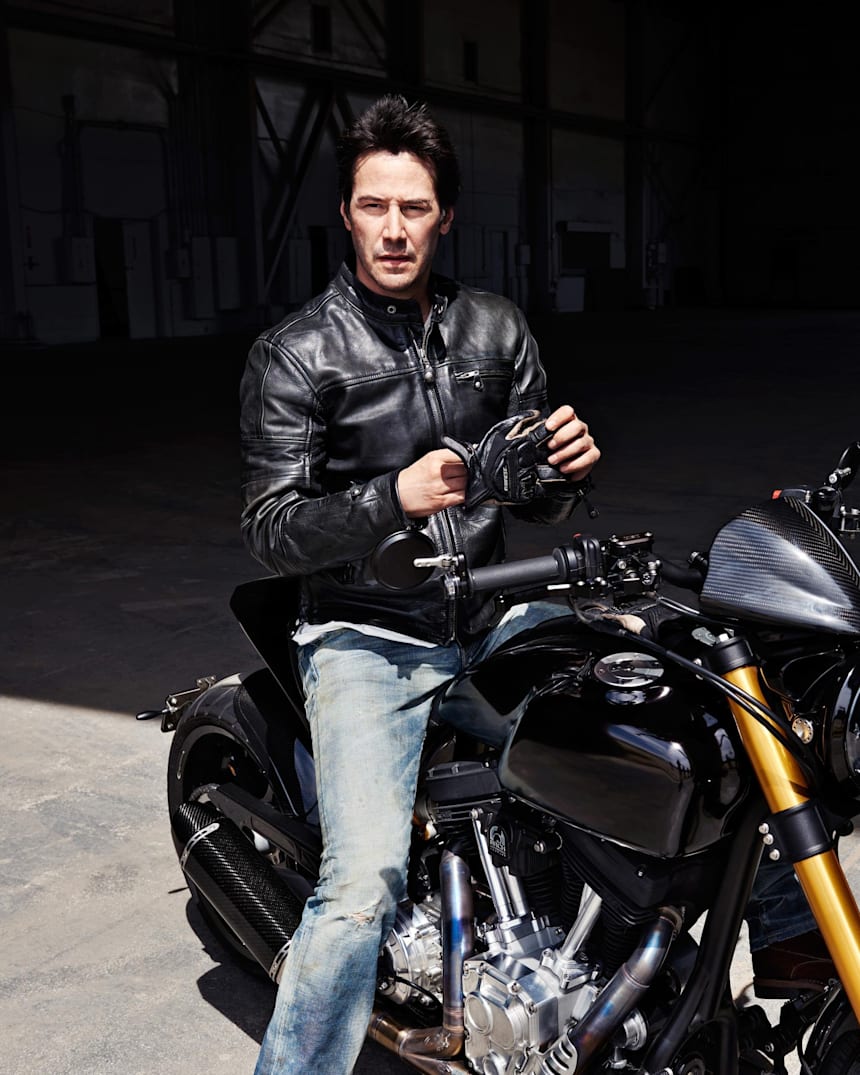 keanu reeves on motorcycle