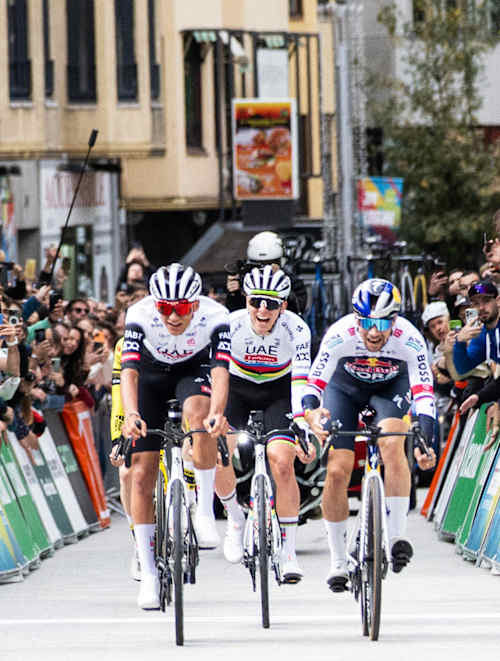 Tadej Pogačar, Jonas Vingegaard, Primož Roglič and Isaac del Toro