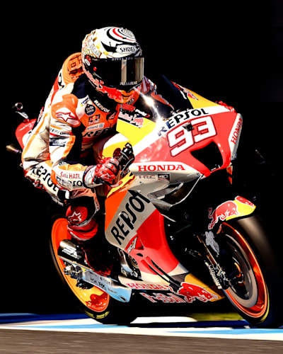 Marc Márquez performs during the MotoGP™ race in Motegi, Japan, on September 25, 2022.