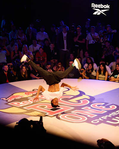 A b-boy in action at the Red Bull BC One UK Final in London.