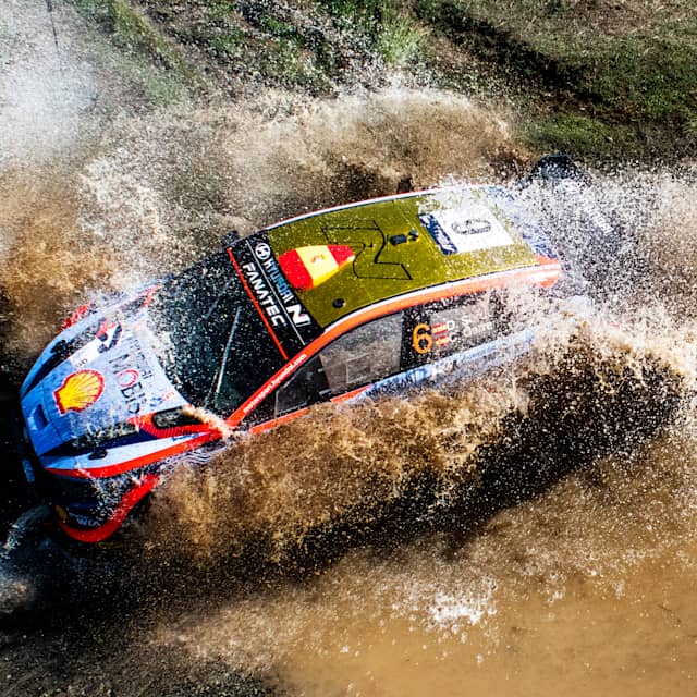 Dani Sordo and Carrera Cándido compete at WRC Greece in Lamia, Greece on September 11, 2022.