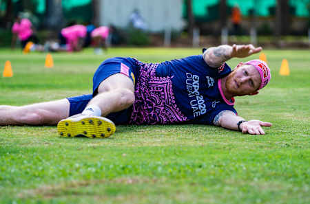 Ben Stokes in a training session for Rajasthan Royals.