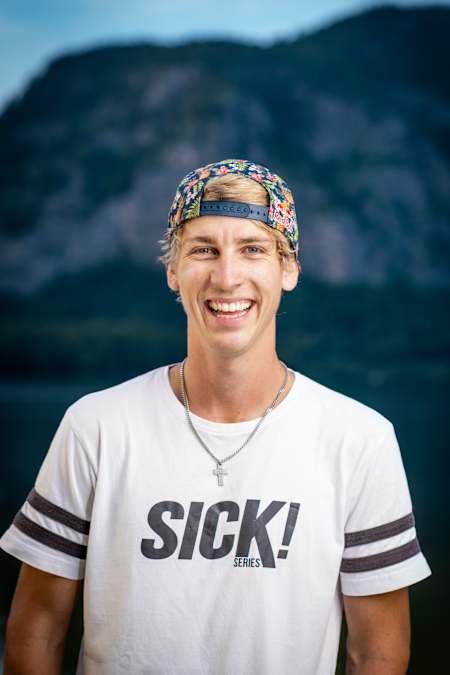 A portrait of Austrian trails biking star Fabio Wibmer for The Red Bulletin.