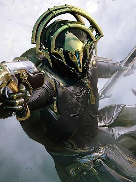 Art from the video game Warframe, which is getting a Nintendo Switch release.