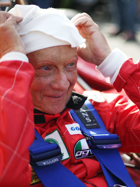 Niki Lauda durante la Legend Parade del GP d'Austria 2014