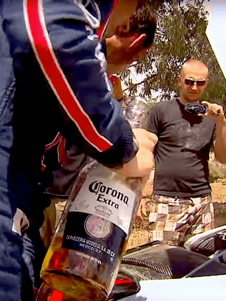 Thierry Neuville's podium is saved by beer