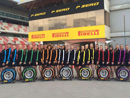 The Spanish GP grid girls become Pirelli models