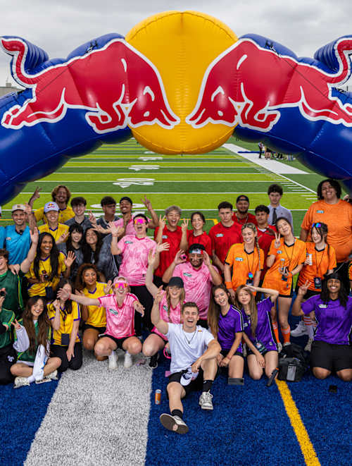 On 16 August 2025, competitors gather for a group shot during Ludwig's Streamer Games in Los Angeles, USA