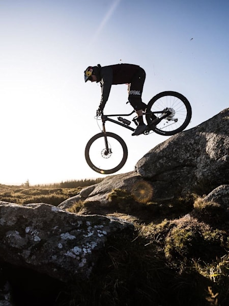 Greg Callaghan riding the GAP at sunrise