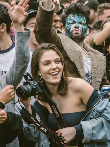 Photographer in the crowd at Red Bull Roadblock