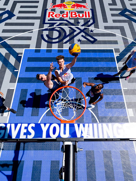 Participants Play Basketball at the Red Bull 3X Qualifier in Salt Lake City.