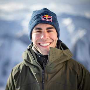Logan Pehota poses for a portrait at the Freeride World Tour in Golden, Canada on February 6, 2020.