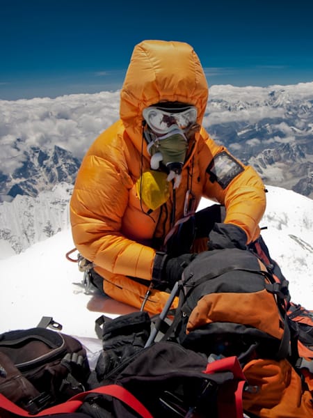 Alles gepackt für den Aufstieg auf den Everest.