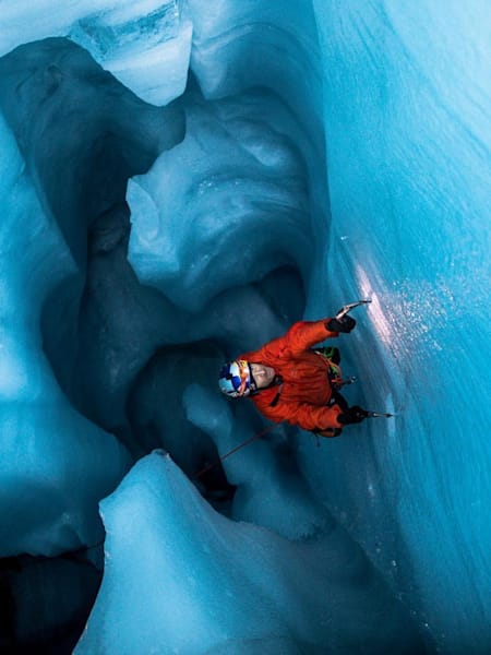 Will Gadd climbs into the Athabasca Glacier on a mission to determine how the glacier is melting.