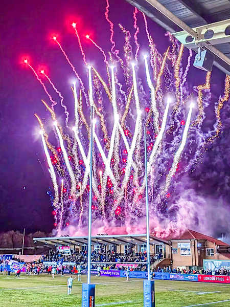 East Stand fireworks
