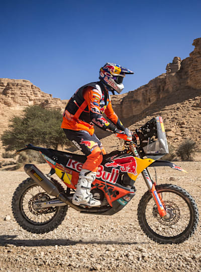 Toby Price (KTM) durante la 9ª etapa del Rally Dakar en Arabia Saudí el 14 de enero de 2020.
