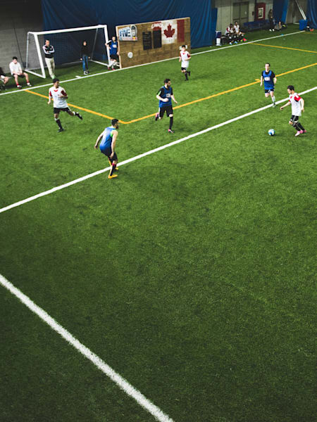 Participants at Neymar Jr's Five Qualifiers in Toronto on April 2, 2016