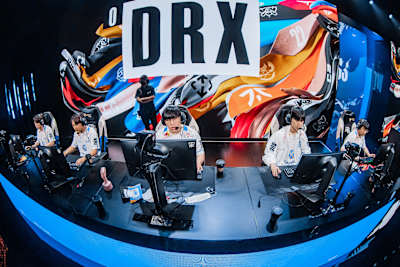 DRX competes at the League of Legends World Championship Quarterfinals on October 23, 2022 in New York City.
