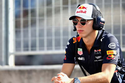 Pierre Gasly on the pitwall