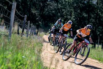 Sina Frei and Laura Stigger in action during the 2021 Absa Cape Epic.