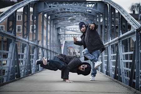 B-boys Menno and Victor seen during Red Bull BC One All Stars European Tour 2018 in Salzburg on March 5th, 2018 