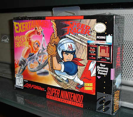 An image of Mountain Bikerally and Speed Racer SNES box