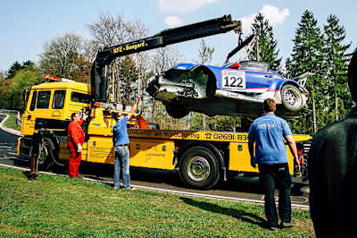 Porsche 911, v ktorom Toto Wolff havaroval na okruhu Nürburgring.