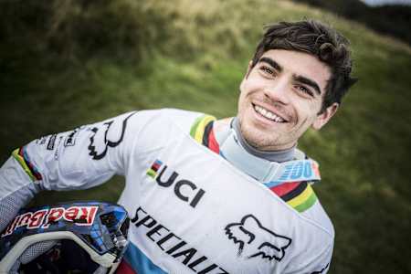 Loic Bruni poses for a photograph prior the Red Bull Foxhunt in Rostrevor, Northern Ireland on Oct. 7, 2017.