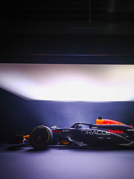 MILTON KEYNES, ENGLAND - The RB20 is pictured during the Oracle Red Bull Racing RB20 car launch at Red Bull Racing Factory on February 15, 2024 in Milton Keynes, England.