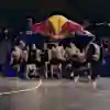 Men’s Pro competitors launch into action beneath the Red Bull arch at the HYROX Sydney event in Sydney, Australia, on 27 July 2024