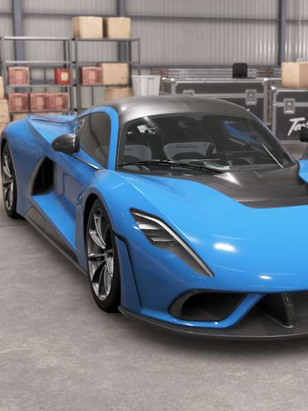 A screenshot of the Hennessey Venom F5 in Forza Horizon 6.