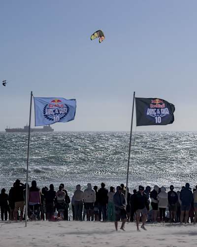 Aaron Hadlow en action lors du Red Bull King of the Air 2022 au Cap, en Afrique du Sud.