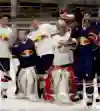 Max v Dan: Red Bull Racing team up for ice hockey