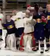 Max v Dan: Red Bull Racing team up for ice hockey