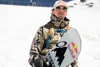 Snowboarder Mark McMorris at Timberline Lodge, in Oregon, in July 2022.