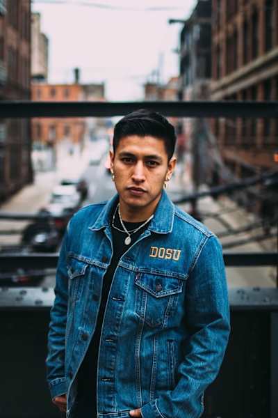 Wearing his name on his heart.