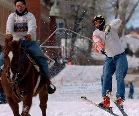 Leadville's annual skijoring games