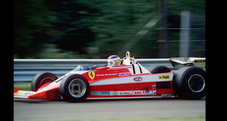 Reutemann, en su época de Ferrari, con el 312 T2.