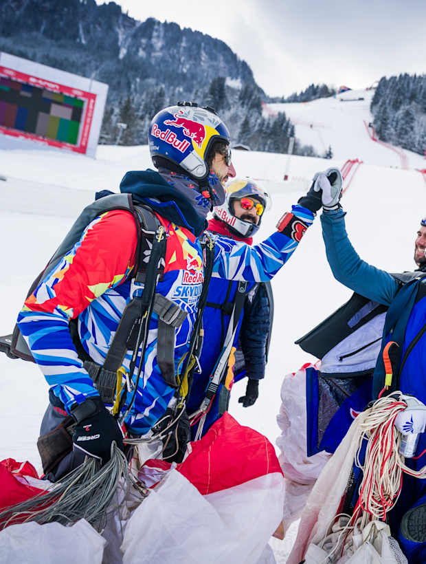 Max mit seinen Red Bull-Kollegen