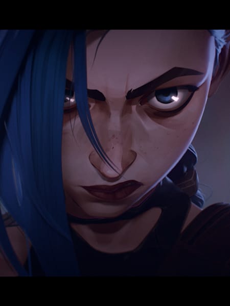 Il personaggio di League of Legends Jinx visto in Arcane.    