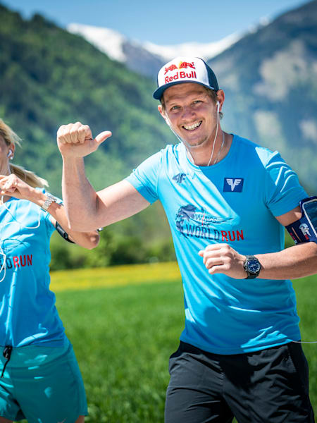 Ex-Skisprung-Ass Thomas Morgenstern läuft den Wings for Life World Run 2020 mit App.
