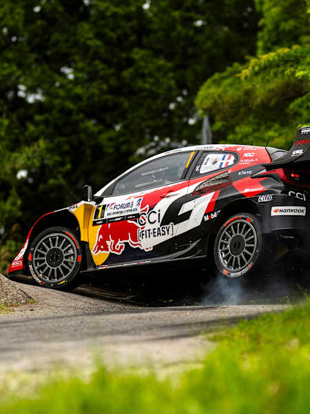 Sébastien Ogier blaze through the Japanese countryside at the FIA WRC Rally Japan in May 2026.