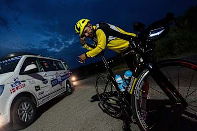 Vladimir Gusev during the 14th stage of the Red Bull Trans-Siberian Extreme race in Russia, 2018