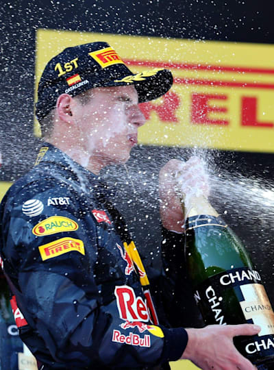 Max Verstappen en el podio