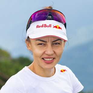 Denisa Dragomir poses on the steps to Toaca Peak in Romania’s Ceahlău Massif on August 25, 2026.